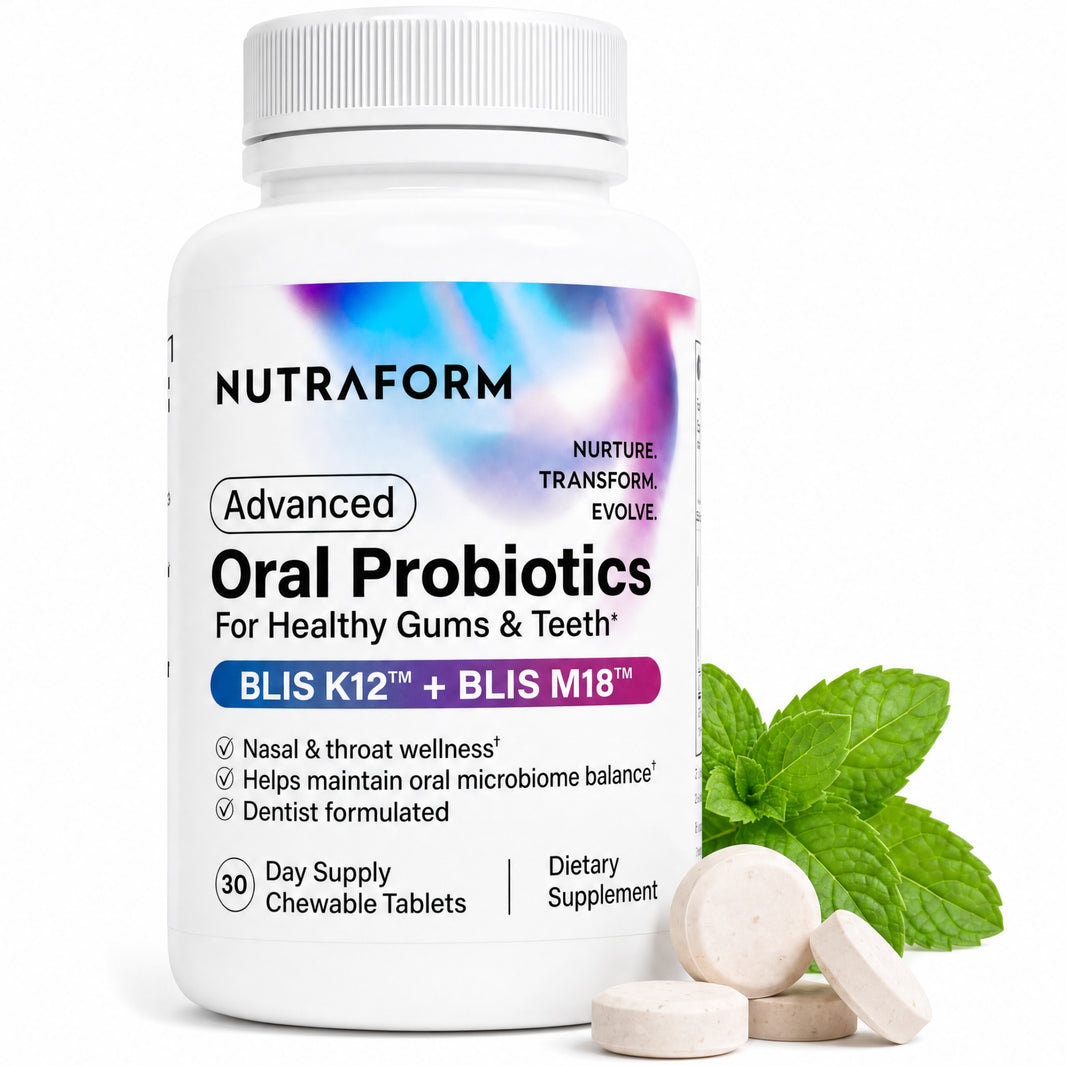 Oral Probiotics for Bad Breath Treatment for Adults, Streptococcus Salivarius K12 and M18 Dental Probiotic for Oral Health, Teeth and Gums, Dentist Formulated Sugar-Free Mint Chewables, 30 Count