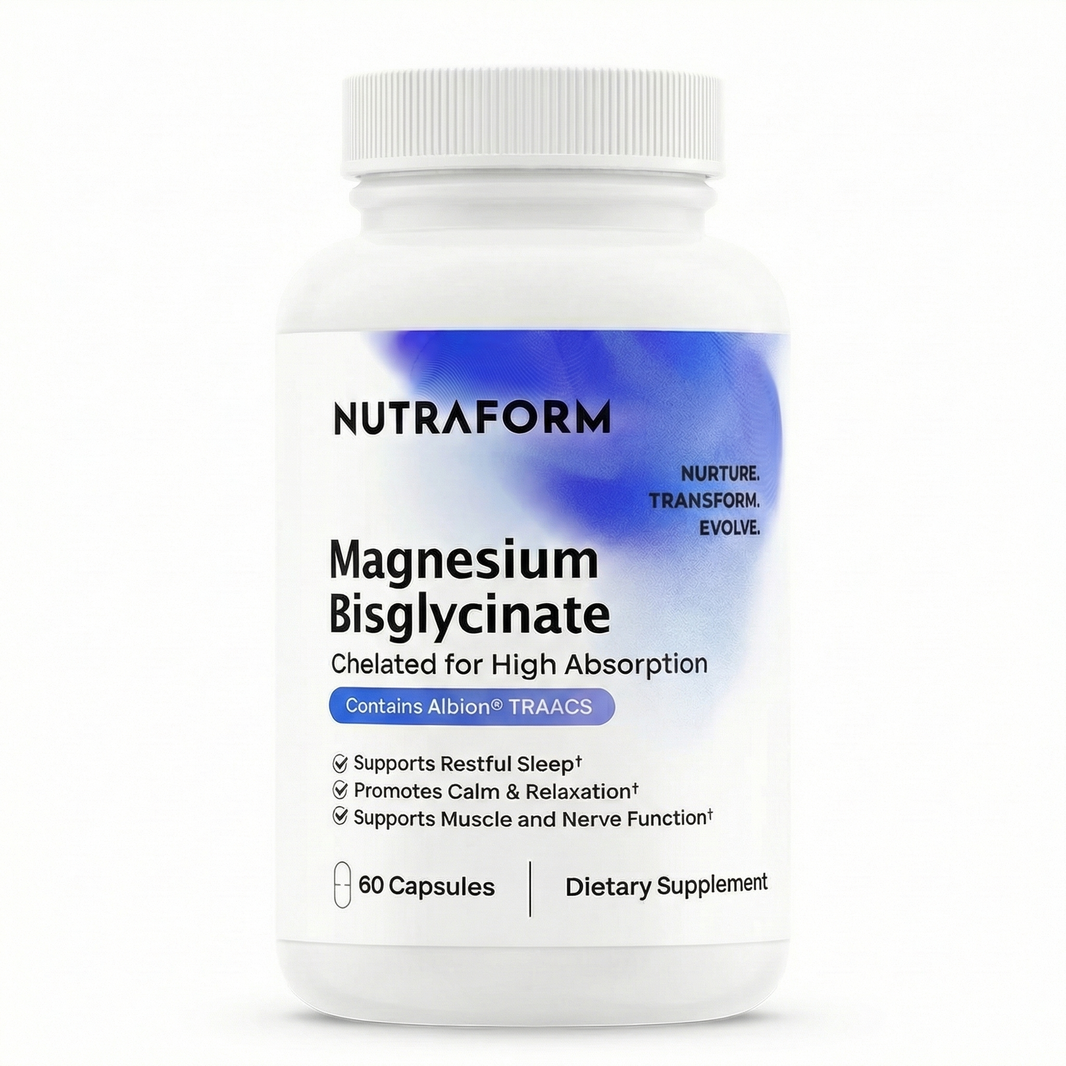 Magnesium Bisglycinate 720mg, Albion® Chelated Magnesium for Muscle & Nerve Support + Calm, High Absorption, Gentle on Stomach, Non-GMO, 60 Vegan Capsules
