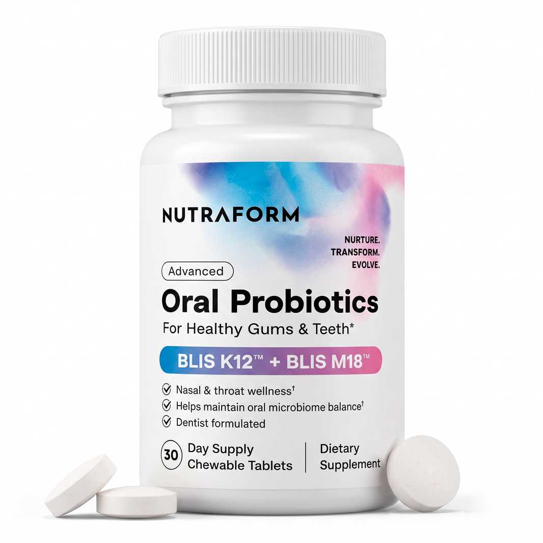 Oral Probiotics for Bad Breath Treatment for Adults, Streptococcus Salivarius K12 and M18 Dental Probiotic for Oral Health, Teeth and Gums, Dentist Formulated Sugar-Free Mint Chewables, 30 Count