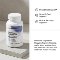 Magnesium Bisglycinate 720mg, Albion® Chelated Magnesium for Muscle & Nerve Support + Calm, High Absorption, Gentle on Stomach, Non-GMO, 60 Vegan Capsules