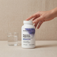 Magnesium Bisglycinate 720mg, Albion® Chelated Magnesium for Muscle & Nerve Support + Calm, High Absorption, Gentle on Stomach, Non-GMO, 60 Vegan Capsules