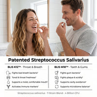 Oral Probiotics for Bad Breath Treatment for Adults, Streptococcus Salivarius K12 and M18 Dental Probiotic for Oral Health, Teeth and Gums, Dentist Formulated Sugar-Free Mint Chewables, 30 Count